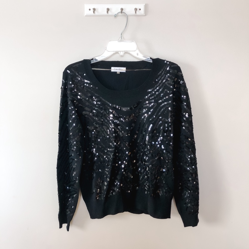 Calvin Klein Sweater - sequined - size large